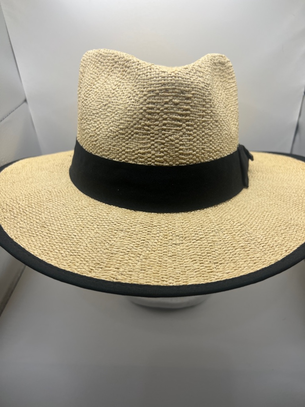 1917 Biltmore Straw Fedora with Black Band.